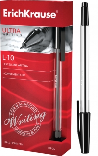 Ручка шар черная 0,7мм Ultra L-10 semi-gel  (13874)