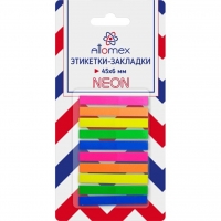 Закладки пластик 6*45мм 10цв по 25л