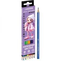 Карандаши 6цв шестигранные deVENTE