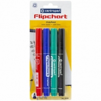 Маркеры 4цв Flipchart 2,5мм CENTROPEN