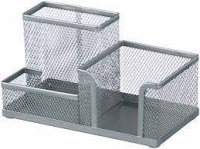 Подставка сетчатая 3секц серебро 10*18*9см
