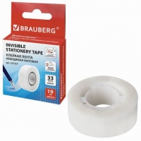 Скотч 19мм*33м НЕВИДИМЫЙ матовый BRAUBERG