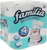 Полотенца бумажные FAMILY 2-сл 4шт/уп
