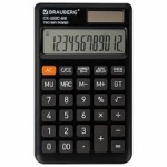 Калькулятор  12 рар, черный, 76*126мм