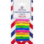 Закладки пластик 6*45мм 10цв по 25л