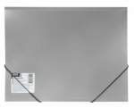 Папка Портфель 12отд на резинке 0,7мм серый Basic  (255078-11)