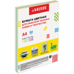 Бумага А4 100л Микс Пастель 80г