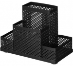 Подставка сетчатая 4секц черная 16*11*8см ATTACHE