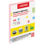 Бумага А4 100л Розовая Пастель 80г
