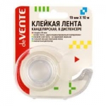 Скотч 19мм*10м Прозрачный в диспенсере deVENTE